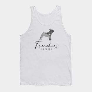 French Bull Dog Lover Gift - Ink Effect Silhouette - Frenchies Forever Tank Top